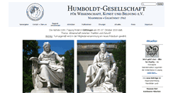 Desktop Screenshot of humboldt-gesellschaft.org