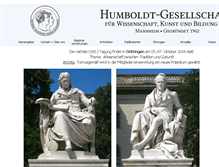 Tablet Screenshot of humboldt-gesellschaft.org